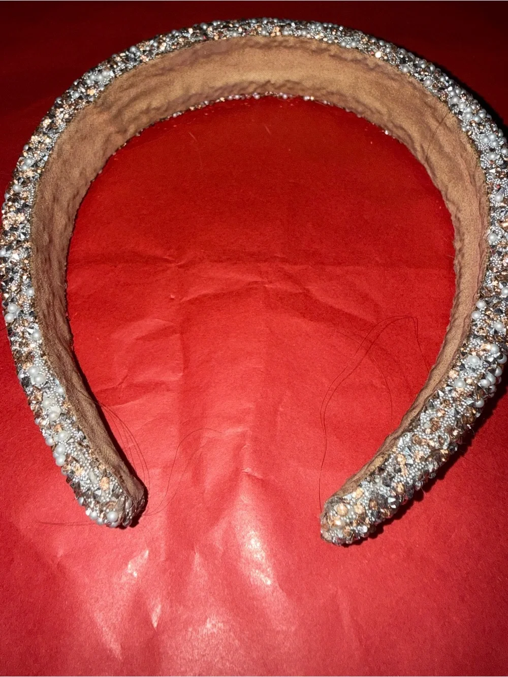 Embellished Pearl & Metallic Beaded Headband